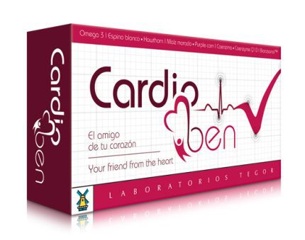 Cuida tu Corazón Cardioben Tegor Omega 3 Espino blanco Maíz morado Coenzima Q10 tegor 1
