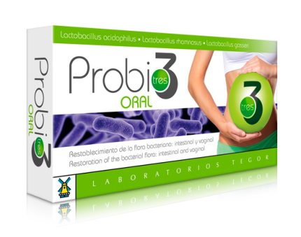Restablece la flora intestinal y vaginal Probio3 oral probiótico tegor