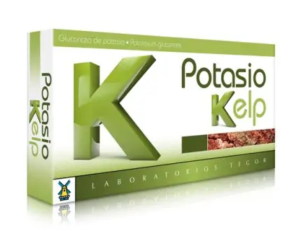 Equilibrio y energía con Potasio Kelp Descenso niveles potasio Gluconato tegor