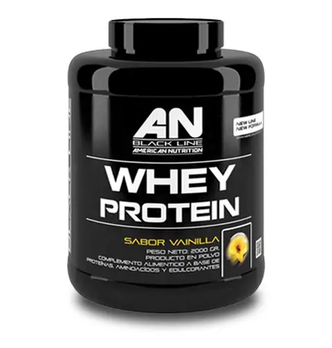 Energía instantánea y resistencia mejorada whey protein american nutrition black line